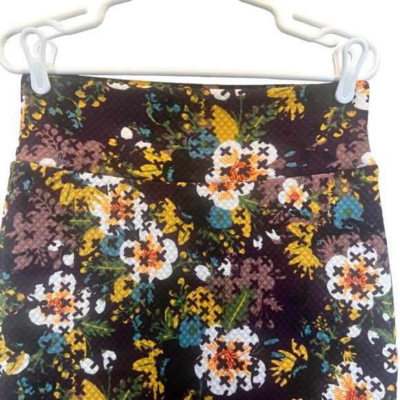 Lularoe Womens Size S "Cassie" Plum Floral Knit Pencil Skirt Casual Business - Picture 4 of 9